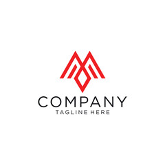 Fototapeta premium logo design with a modern M motorbike icon