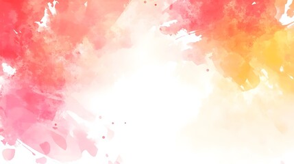 Abstract Watercolor Background in Pink and Orange Hues