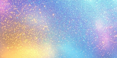 Fototapeta premium This captivating backdrop features a stunning holographic texture with bright blue, vibrant yellow, and soft lilac colors, creating a magical atmosphere that impresses and delights the senses