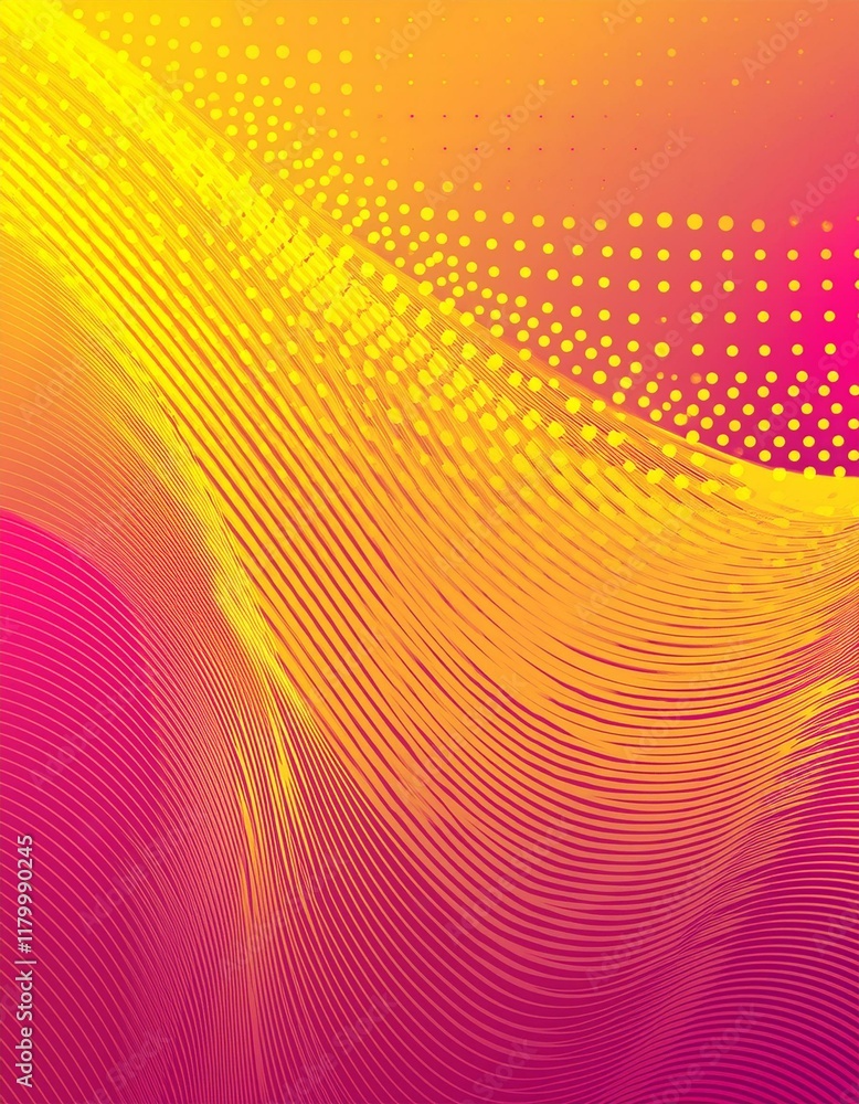 Poster abstract modern background gradient color. yellow and pink gradient with halftone decoration. genera