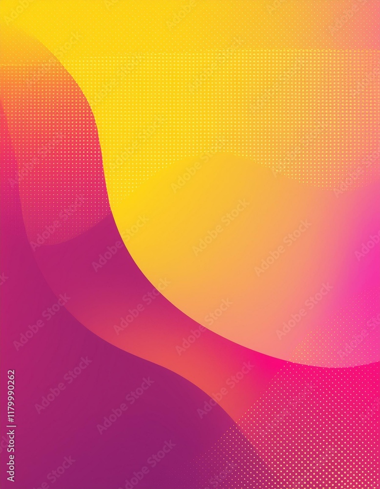 Poster abstract modern background gradient color. yellow and pink gradient with halftone decoration. genera