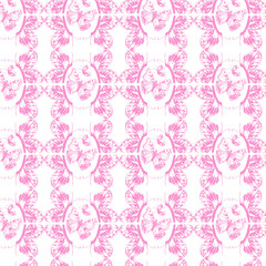 Pattern con decorazione di farfalle rosa