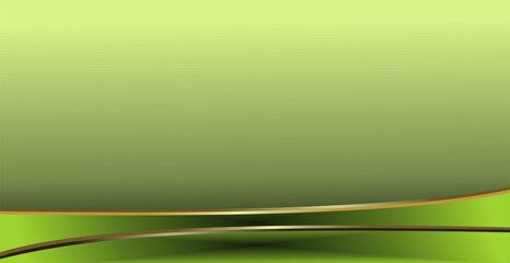 composition of geometric lines and planes with gold and green gradations as a background design for visual art or motifs in disposable art