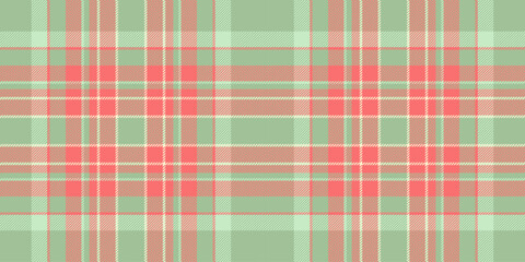 Christmas texture plaid seamless, couch pattern vector check. Adorable fabric textile background tartan in pastel and red colors.