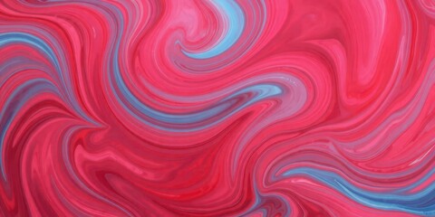 Fototapeta premium Swirling red and blue abstract shapes, vibrant color blend, cosmos,fluid,graphic