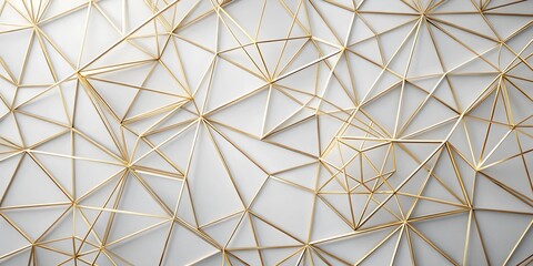 A clean white background with thin golden geometric lines forming abstract shapes.

