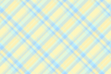 Silky vector background check, newborn plaid textile pattern. T-shirt seamless texture fabric tartan in light and cyan colors.