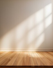 sol en parquet et fond de couleur clair en ia, fond photo lumière et rayon de soleil background 