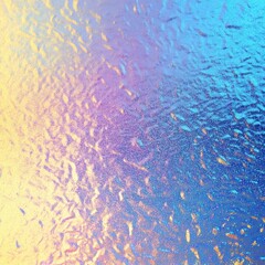 Experience a stunning holographic texture blending bright blue, vivid yellow, and soft lilac hues, harmonized with a shiny brilliance that captivates and mesmerizes the viewers eye