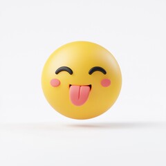 Winking Face Emoji With Tongue Sticking Out in 3D Design