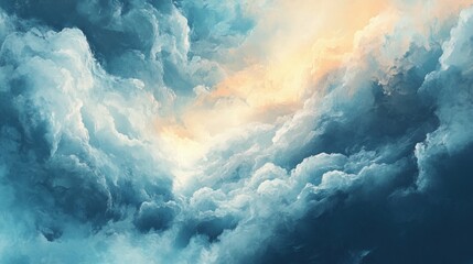 Celestial Canvas: A Breathtaking Panorama of Dreamlike Cloudscapes