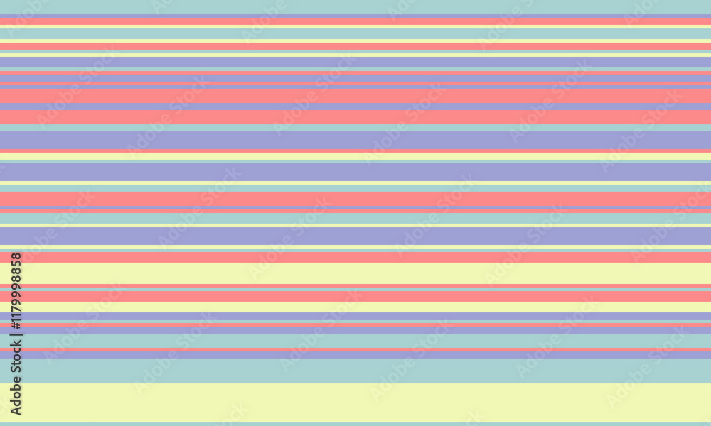 Aufkleber geometric stripes seamless vector pattern with horizontal lines in varied colours, creating an abstr