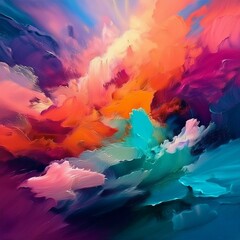 Obraz premium Beautiful abstract colorful painting splash art. Textured surface. Background and backdrop.