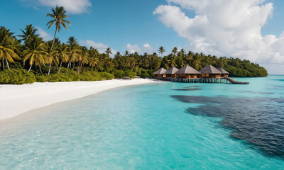 Naklejka premium beach hotel