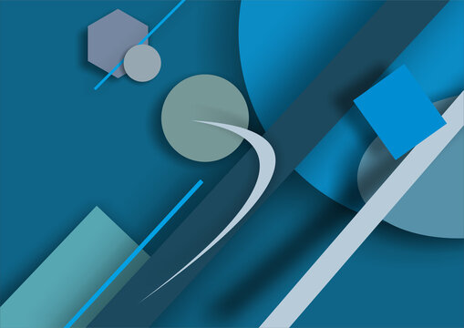 abstract blue forme cerc romb