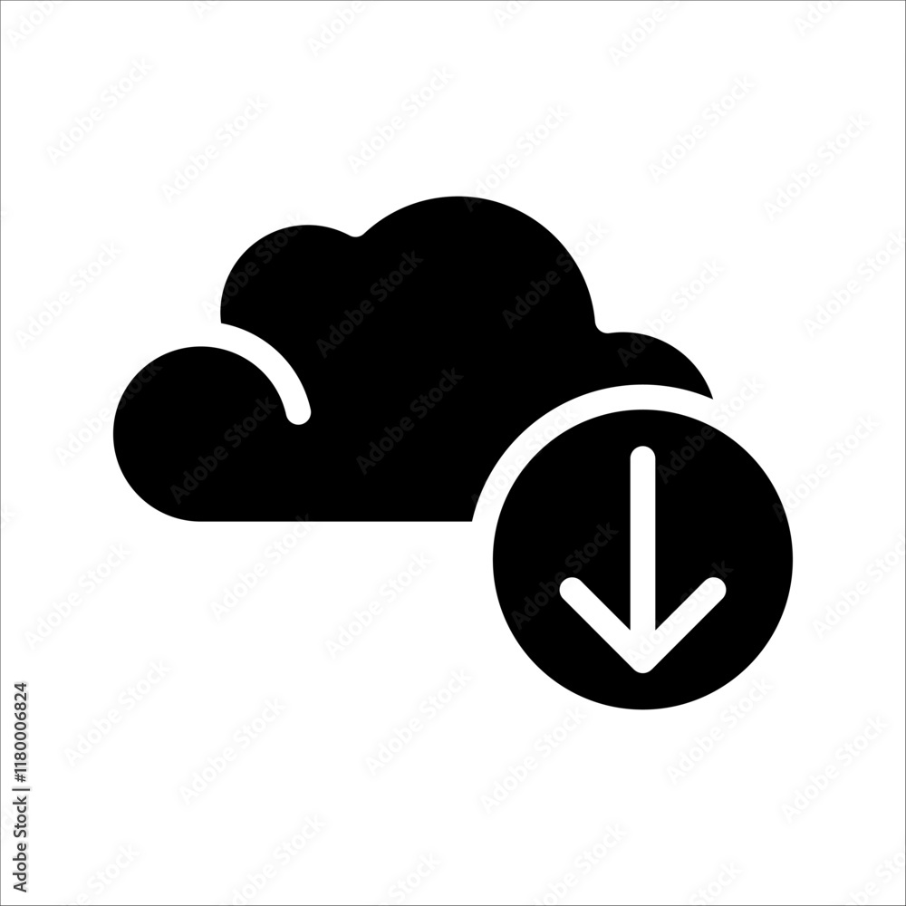 Poster cloud icon vector for web and mobile app. cloud sign and symbol