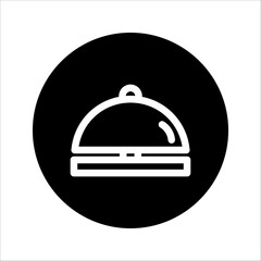 Bell icon. Service, reception, hotel, costumer, guest, and restaurant bell icon symbol. Bell rings sign in line and flat style. Vector illustration