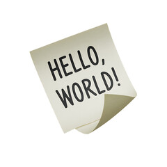 Hello World Note

