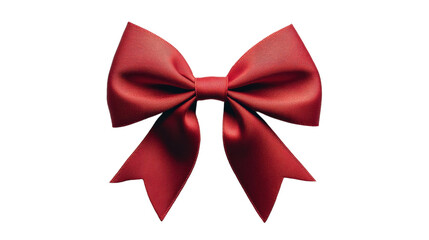 Naklejka premium A vibrant red ribbon bow crafted with precision for festive decorations and gift wrapping