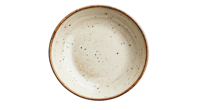 Handcrafted ceramic bowl with earthy tones, showcasing rustic elegance and artisanal charm