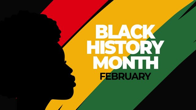 Black History Month animation with Pan-African Colors