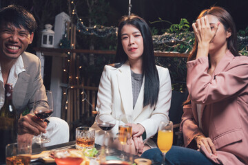 Nighttime Gathering of Friends 