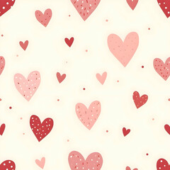 Seamless pattern of cute mini heart