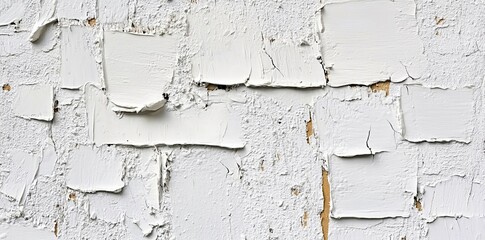 Fototapeta premium Closeup of an impasto abstract rough white art painting texture