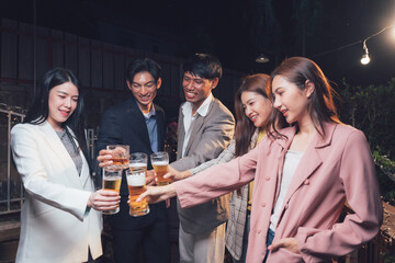 Cheers to Camaraderie: A group of friends raise their glasses in a toast, celebrating life's joys and forging lasting bonds.