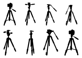 Camera stand vector set