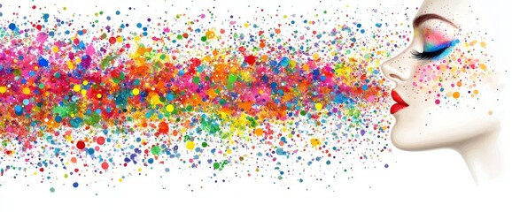 Fototapeta premium Research in art design explores how the human mind is composed of molecules