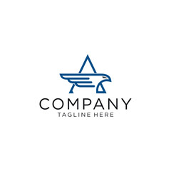 logo with a modern A eagle icon
