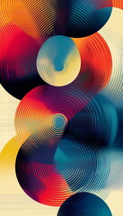 A composition of bright concentric circles with di_007