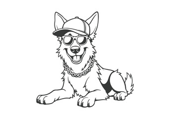 cute dog puppy animal vector clip art isolated