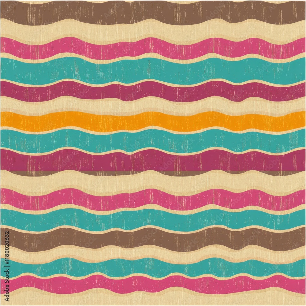 Poster wavy bohemian print
