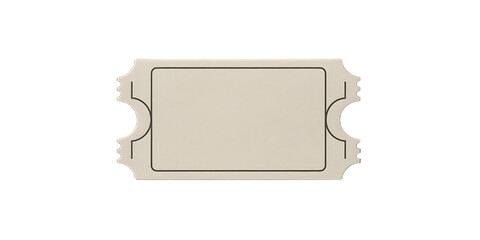 Blank Ticket Isolated