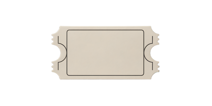 Blank Ticket Isolated
