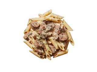 Penne Pasta with Sausage in Creamy Sauce