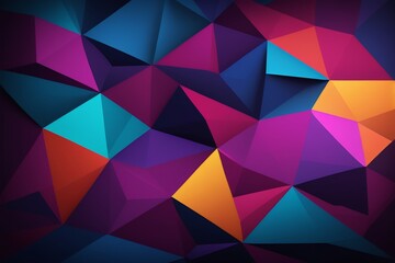 a close up of a colorful abstract background with triangles