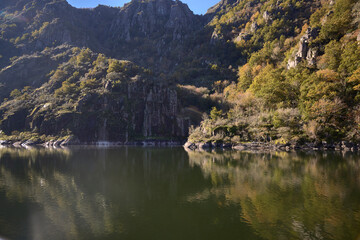 Canyons of the Sil River. This spectacular landscape is formed by the course of the Sil River as it passes through the provinces of Lugo and Ourense, in Galicia (Spain)