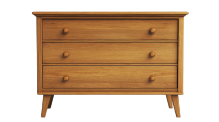 Elegant wooden dresser with three spacious drawers in a minimalist design