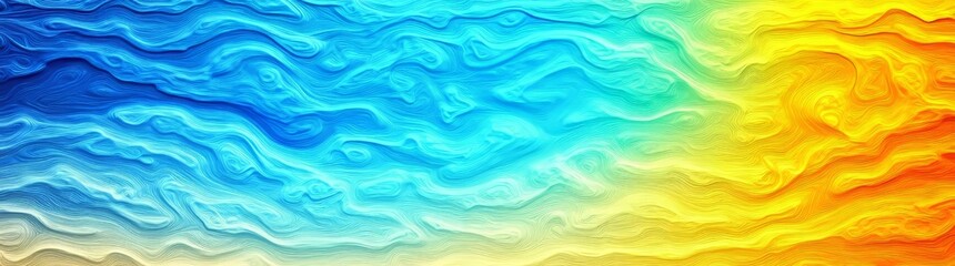 Obraz premium art photography featuring an abstract marbleized design with aqua, blue, gold, and white tones. Creative and beautiful paint