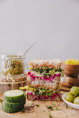 Veggie Sandwich with Pesto