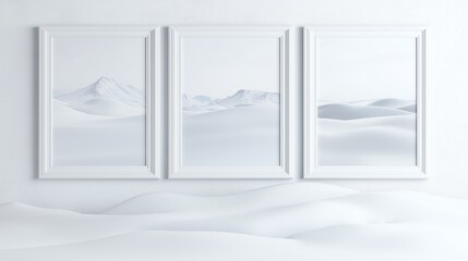 Fototapeta premium Picture frame. Empty. White background.