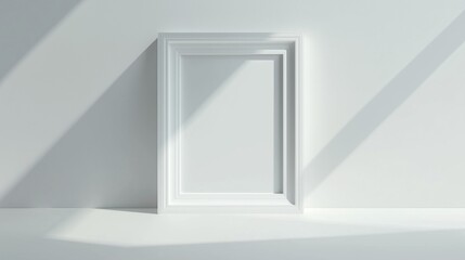 Picture frame. Empty. White background.