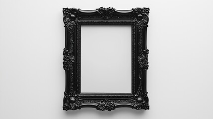 Picture frame. Empty. White background.