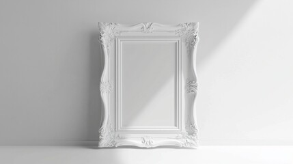Picture frame. Empty. White background.
