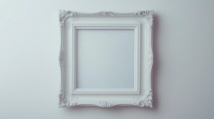 Picture frame. Empty. White background.