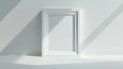 Picture frame. Empty. White background.