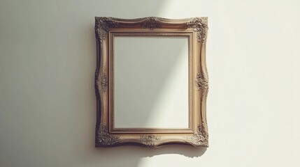 Picture frame. Empty. White background.